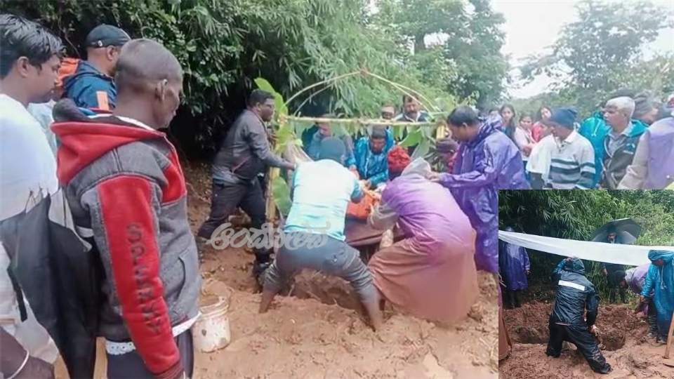 Rain Disrupts Even Funeral Rites: Water Floods the Grave Dug at Crematorium