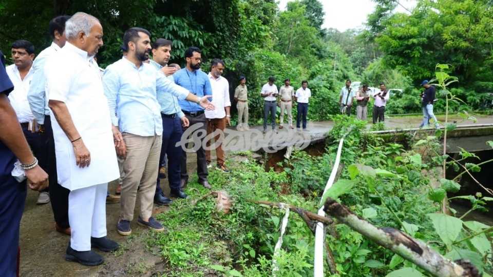 Kodagu | Minister Bosc Raju Visits Rain-Hit Areas