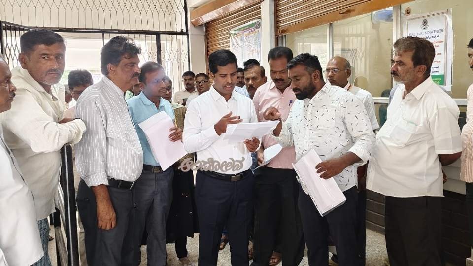 District Collector Didheer visits Maddur Taluk Office Inspection