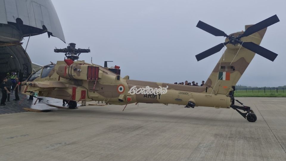 Indian Army receives three Apache helicopters from the United States