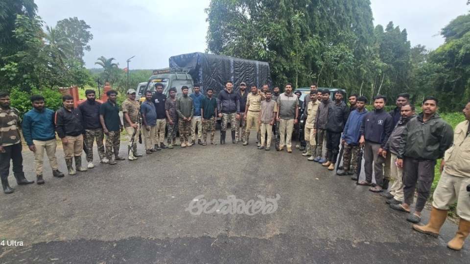 Operation to drive wild elephants into the forest successful